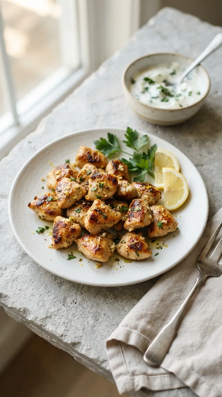 Low sodium hot bites recipes Garlic Herb Chicken Bites