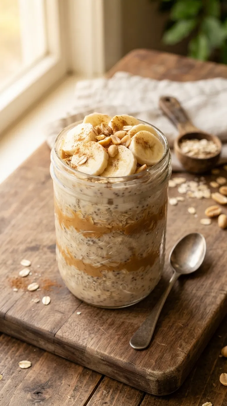 Overnight oats recipes for meal prep Banana Peanut Butter Oats
