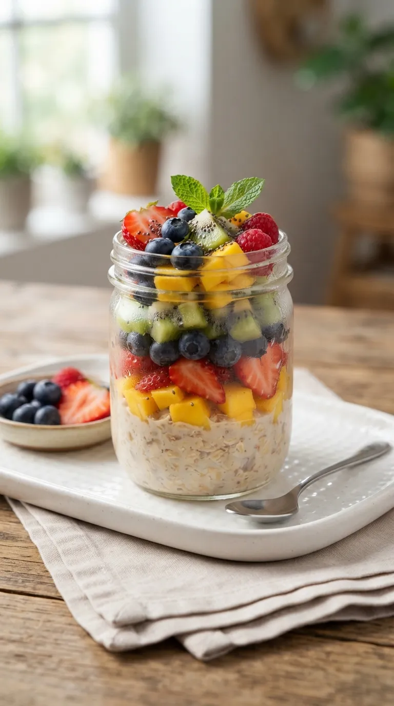 Overnight oats recipes for meal prep Mixed Fruit Oats