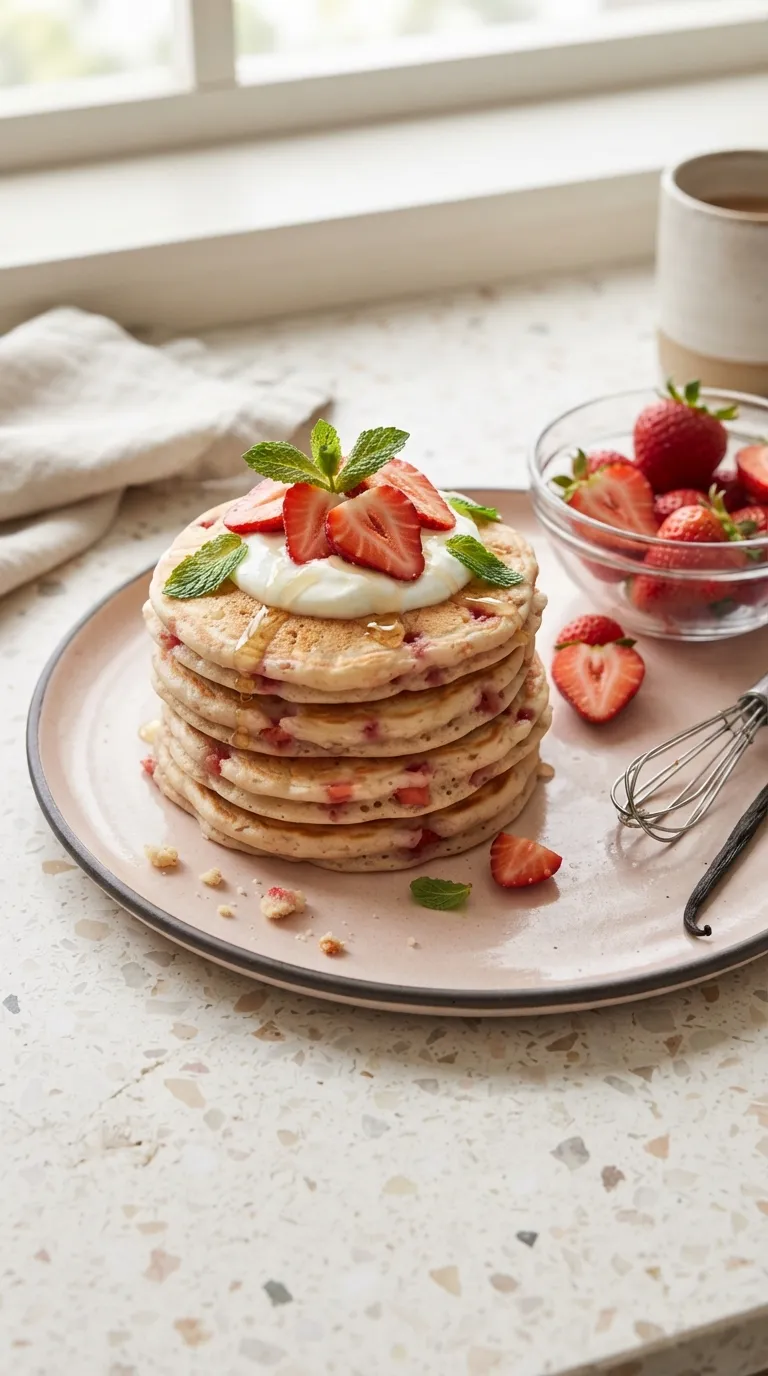 Protein pancake recipes for muscle gain Strawberry Vanilla Pancakes