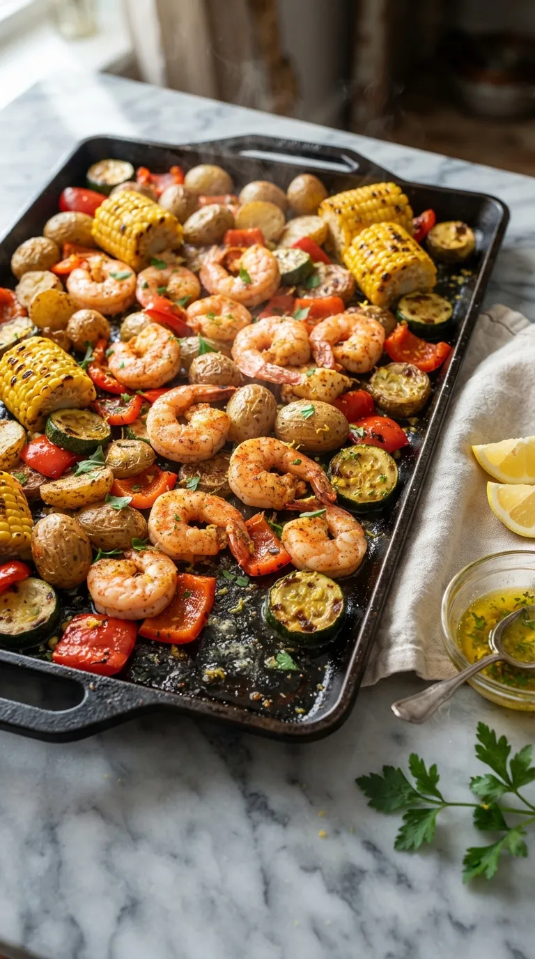 Sheet pan dinner recipes for a crowd Cajun Shrimp Corn