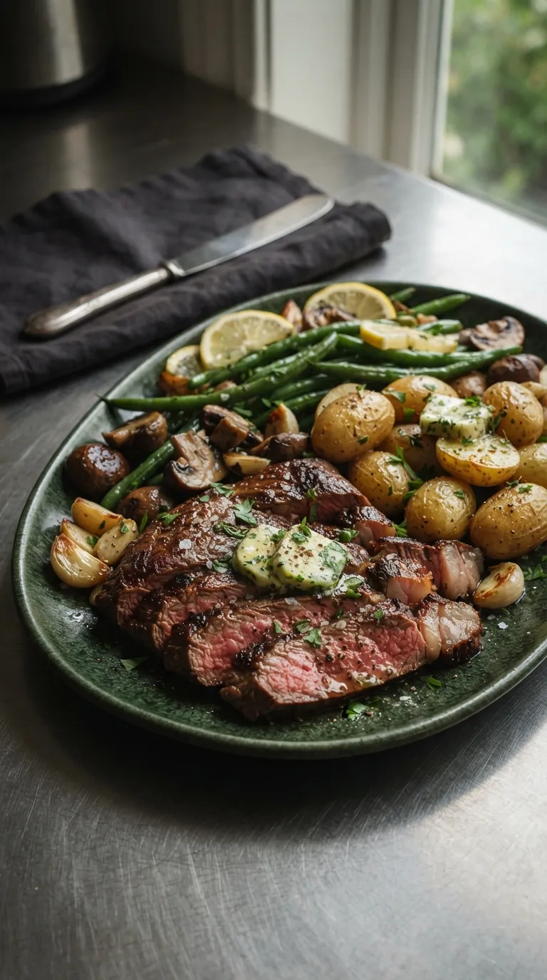 Sheet pan dinner recipes for a crowd Garlic Butter Steak