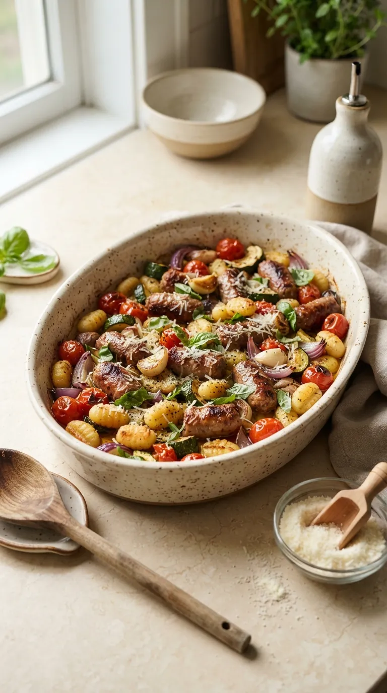 Sheet pan dinner recipes for a crowd Italian Sausage Gnocchi