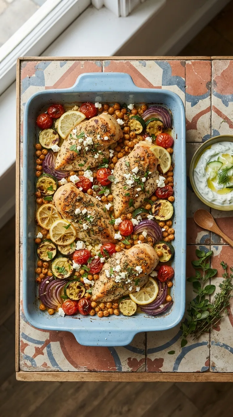 Sheet pan dinner recipes for a crowd Mediterranean Chicken