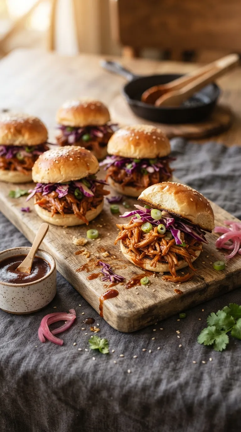 vegan hot bites recipes BBQ Jackfruit Sliders