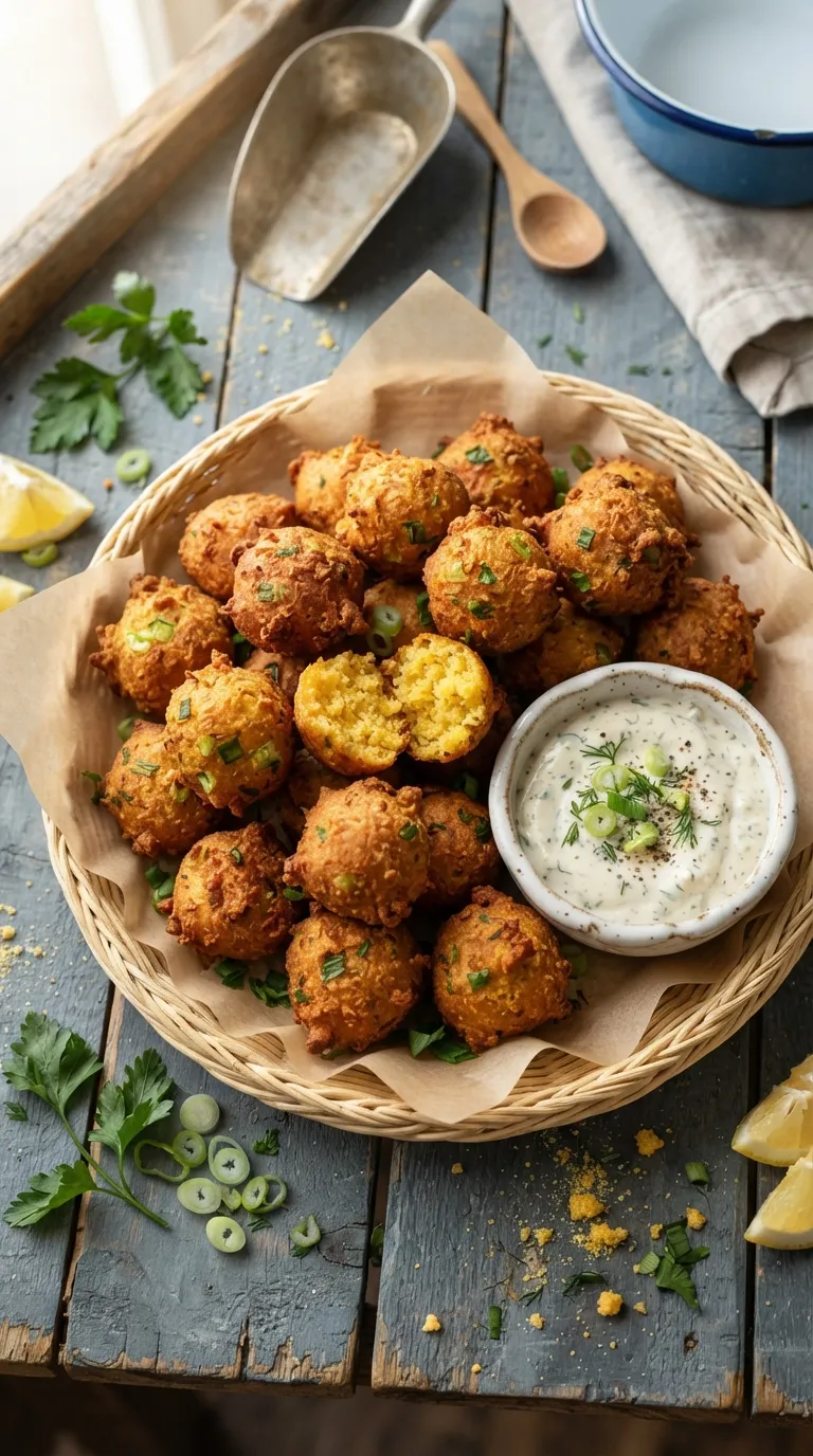 vegan hot bites recipes Cornmeal Hush Puppies