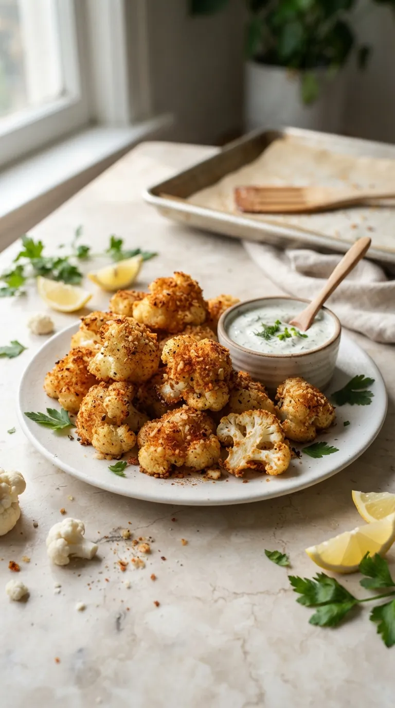 vegan hot bites recipes Crispy Cauliflower Bites