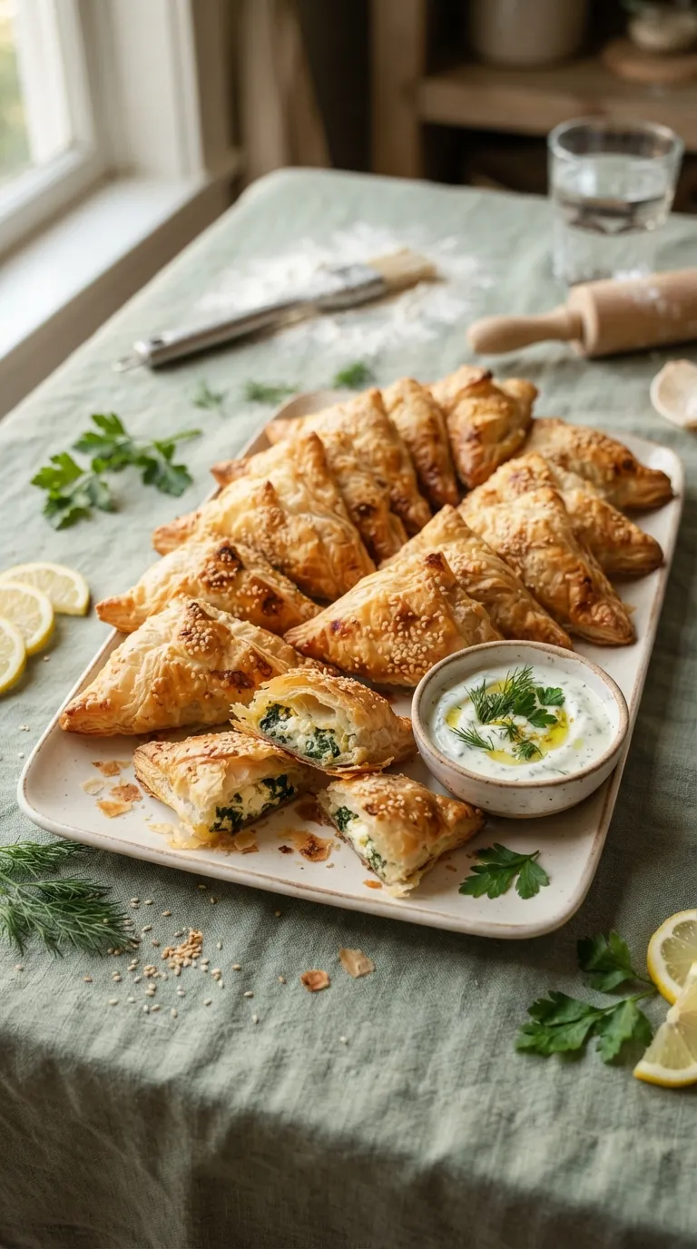 vegan hot bites recipes Spinach Pastry Puffs