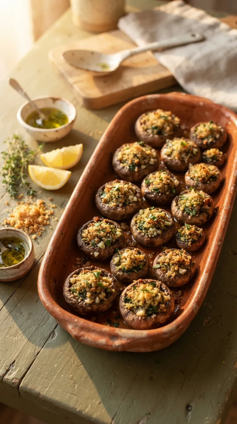 vegan hot bites recipes Stuffed Mushroom Caps